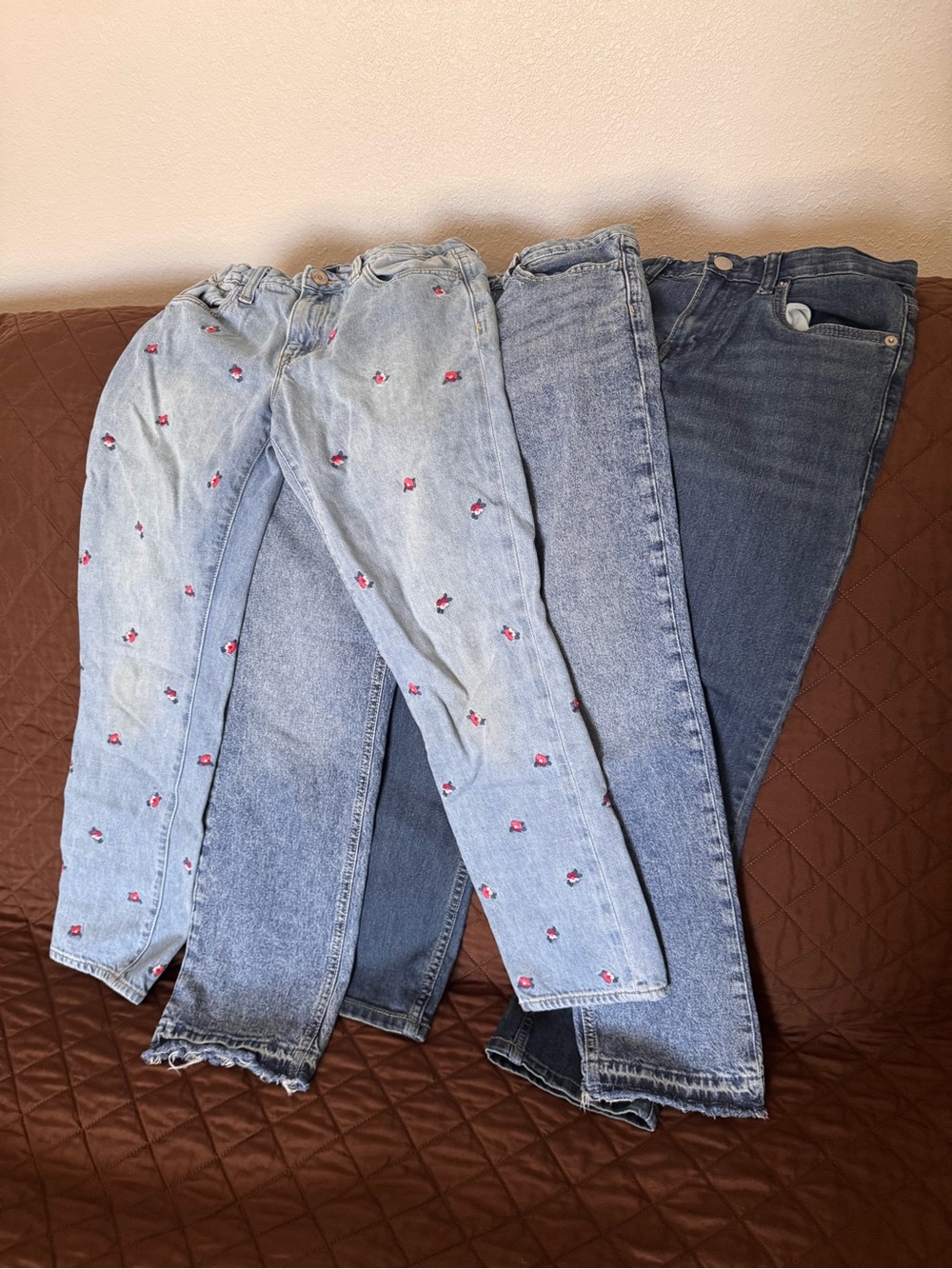 Girls jeans LOT size 12 girls straight leg levis and gap
